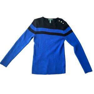 Vintage Ralph Lauren Colorblock Ribbed Sweater Top